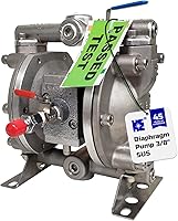 Vista 12 de COSMOSTAR D0906 Bomba de Diafragma de Aire Doble de 1" - Cuerpo de Aluminio, Bola de Teflón, Asiento y Diafragma con Silenciador - Bomba Química