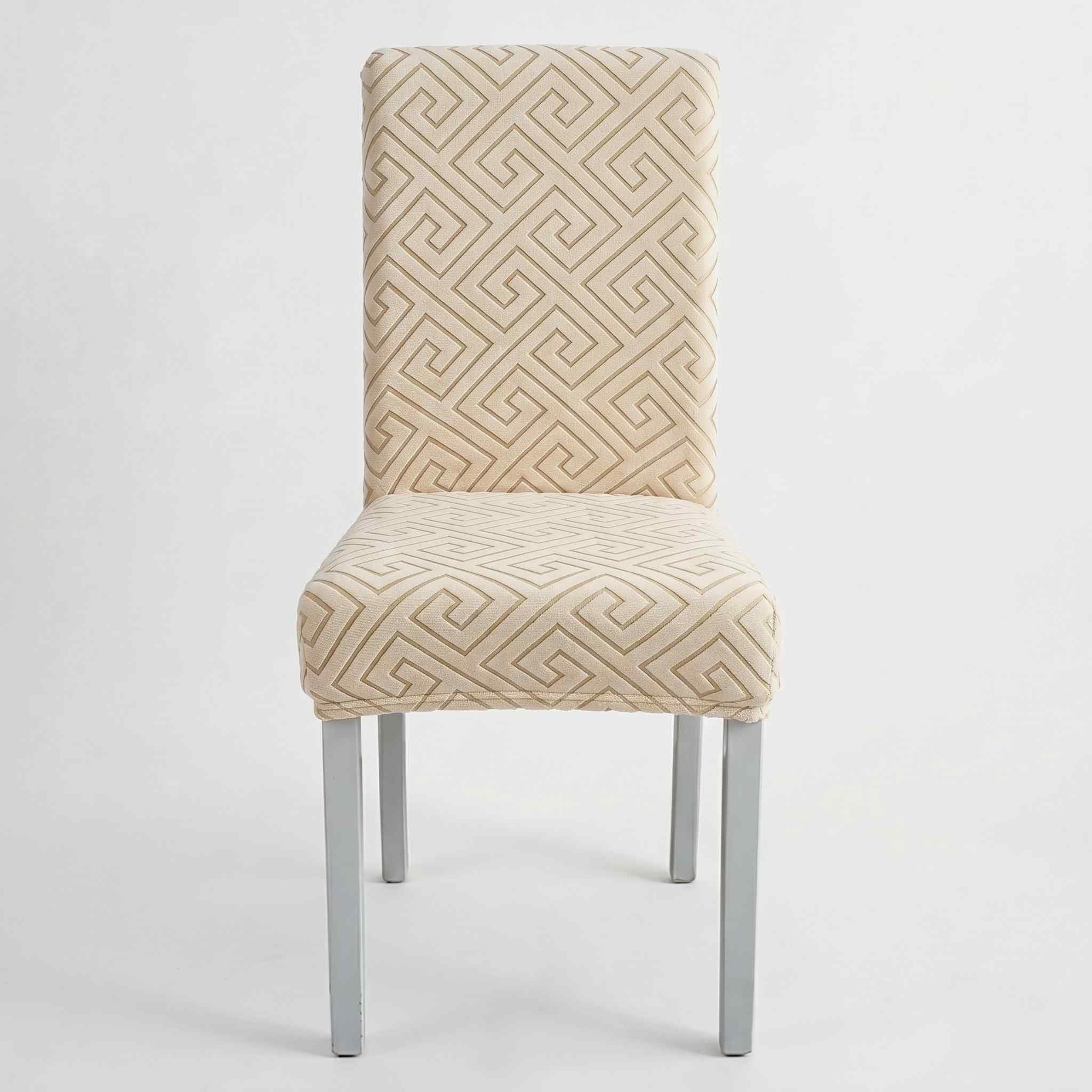 Styleys Elastic Chair Covers - 6 Pack Taupe -19