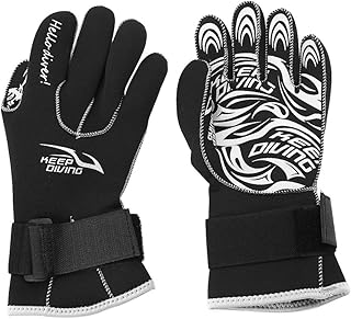 Water Sports Diving Gloves 3mm Neoprene Scuba Diving Glove for Snorkeling Kayaking Surfing (Size : M) Diving Diving Diving