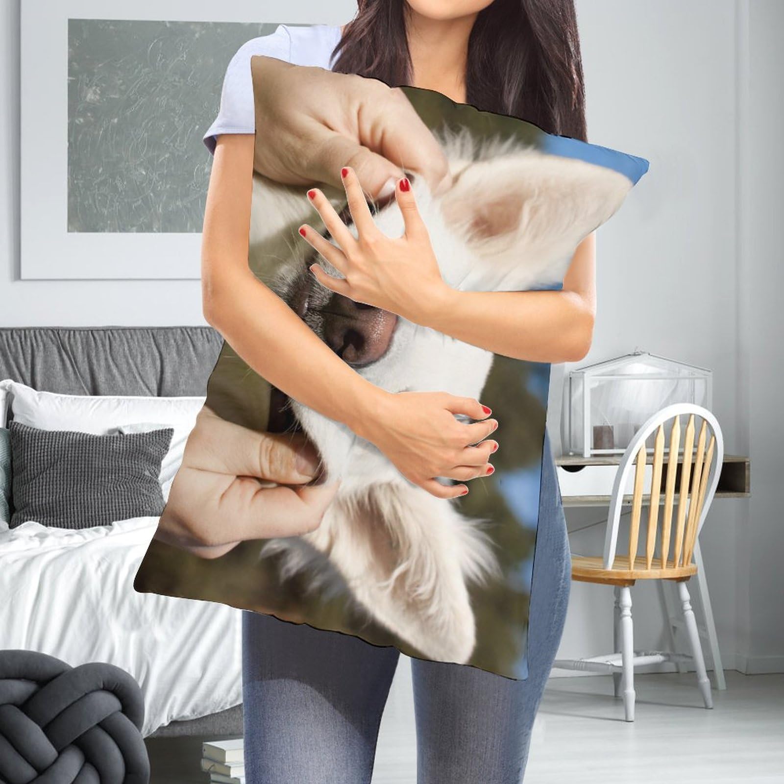 Ussap Juego De 4 Fundas De Alohada Decorativas De Perros Patrióticos