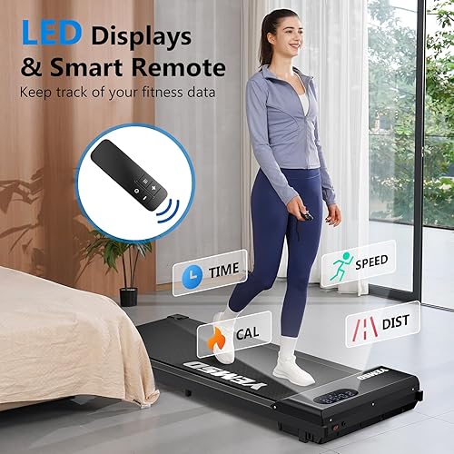 Miniatura 4 de Walking Pad, Under Desk Treadmill for Home and Office, 2 in 1 Portable Walking Pad Treadmill with Remote Control, LED Display