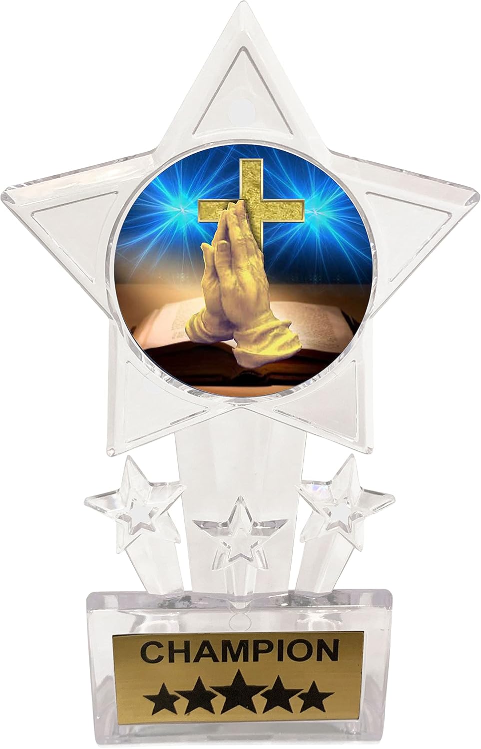 Express Medals 10 Pack Acrylic Religious Religion Prayer Trophies Champion Awards Gift Prizes Trophy 10 PK D75