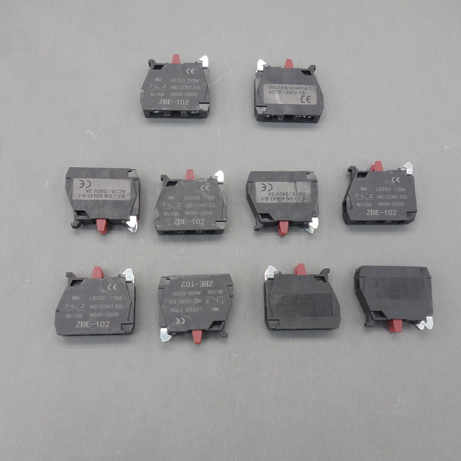 NEW ZBE-102 N/C Normal Close Contact Block Fits for TELEMECANIQUE Schneider ZBE102 XB4 XB5 Aftermarket Replacement (100)