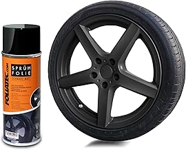 FOLIATEC 1 x 400ml Car Wheel Rim Film Spray Paint Peelable Good Coverage Matt Black