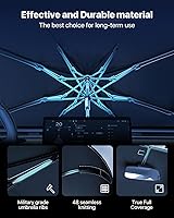 Vista 7 de Parasol plegable para parabrisas – Ajuste personalizado para Model 3 (2017–2025), revestimiento de vinilo para protección térmica, bloqueo del 99%