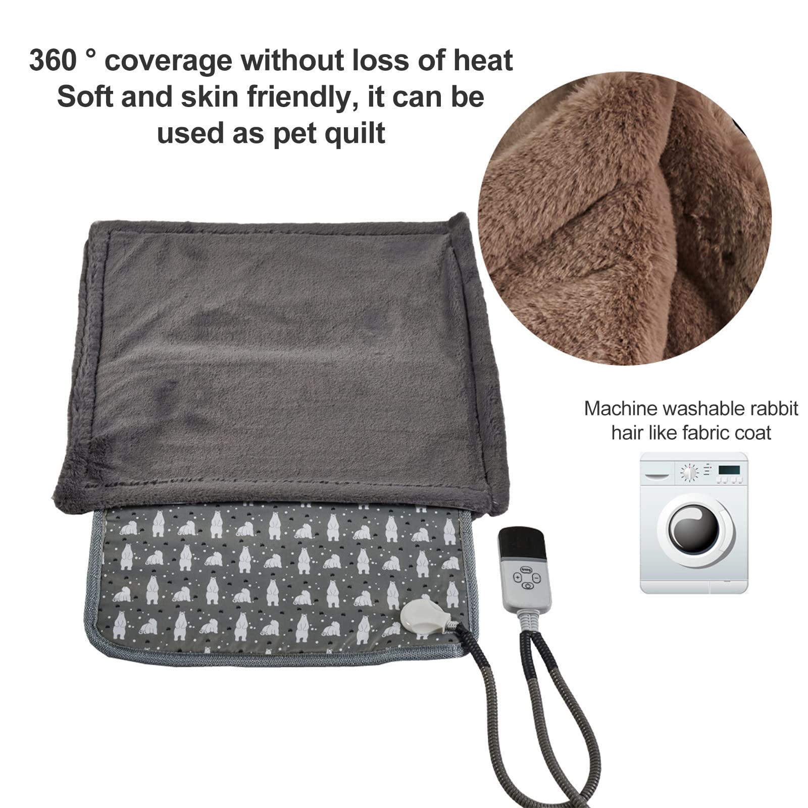 Tapis Chauffant USB Pour Chat Et Chien – Réglable, Lavable, 30x20 Cm – Idéal Hiver, Voyage, Niche
