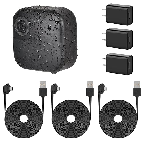 ALERTCAM Paquete de 3 cables de alimentación de 25 pies compatibles con Blink Outdoor 4 (4. generación), cable de carga USB resistente a la