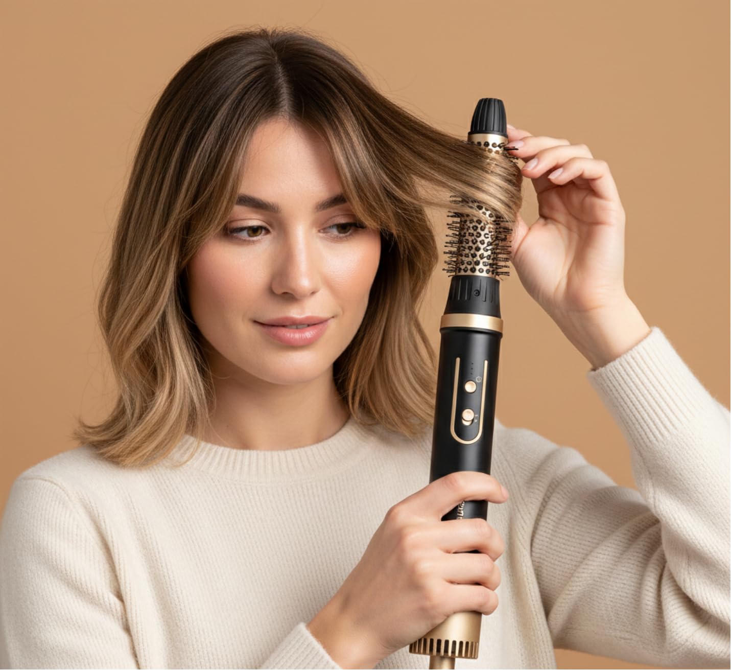 Demeliss Saint Algue – Brosse Soufflante 5 En 1 Multistyler – Sèche, Lisse, Boucle Et Coiffe – 5 Têtes Interchangeables Coanda – Revêtement Céramique – 3 Températures - Pour Tous Cheveux