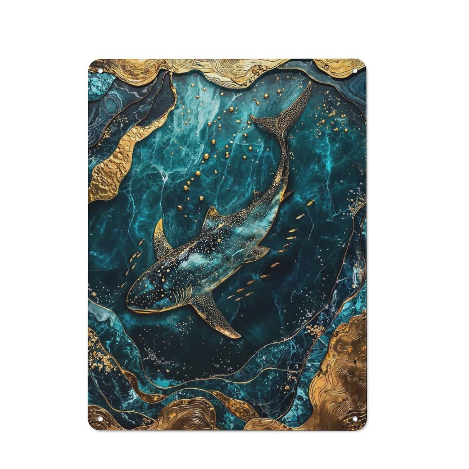 Junmoney Style-11 Vintage Tin Sign 40X30cm With Eternal Wanderer Kintsugi Art For Garage Or Workshop, For Metal Sign Collectors, For Cafés, Pubs And Restaurants