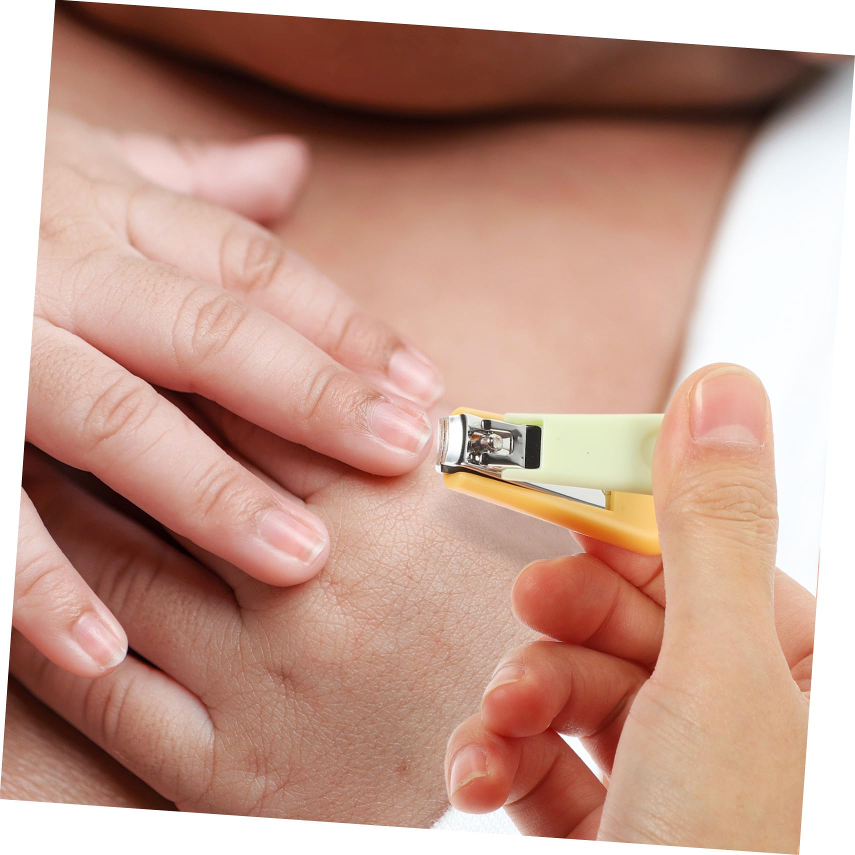 IWOWHERO Baby Nail Trimmer Set 2-in-1 Baby Nail Clippers Tweezers Non-Slip Handle for Newborns