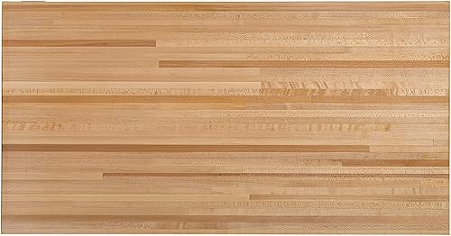 CONSDAN Encimera de bloque de carnicero, 96 x 25 pulgadas, madera dura de arce macizo cultivada en Estados Unidos, para isla de cocina, lavandería,