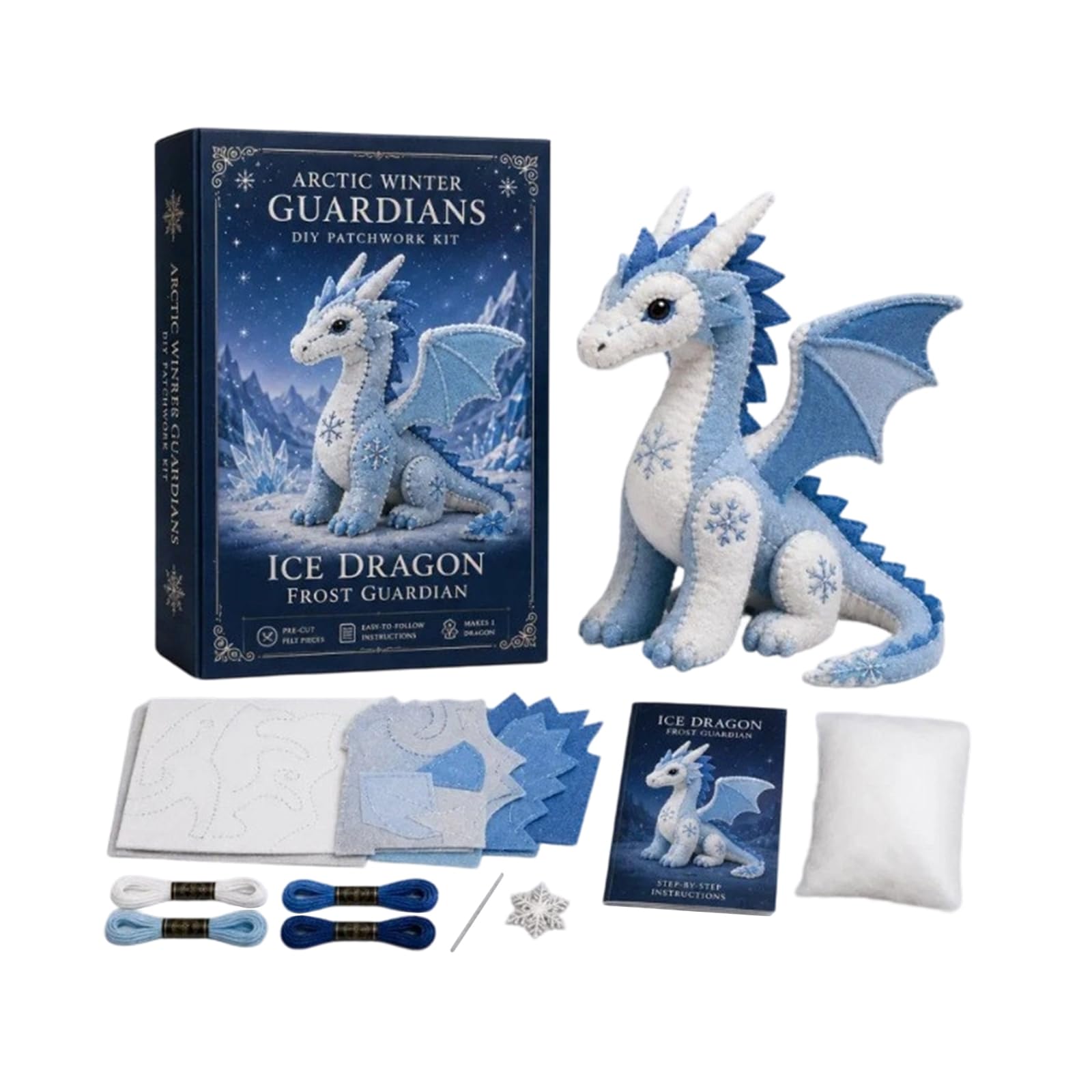 DIY Sewing Kit, Fantasy Ice Themed Plush Toy Making Set
