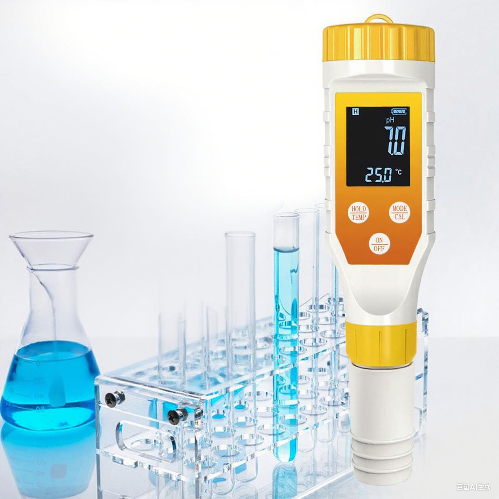 TOPINCN 7 en 1 Probador de Calidad del Agua, TDS de PH EC Hydrogen Orp Salinity Temp Meder Probador de Agua Digital para Acuarios de Agua Potable Piscinas, Probador de Agua de la
