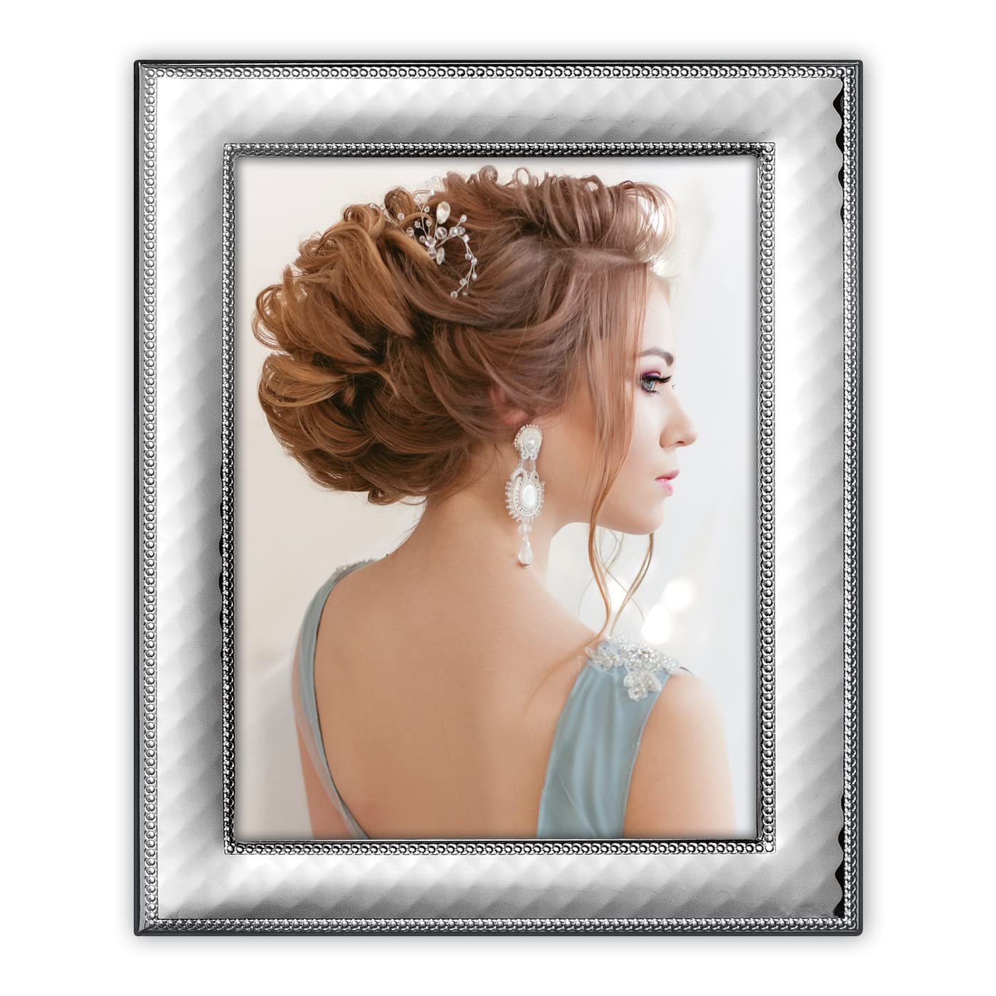 zep srl Cornice ASSISI da Tavolo in Silver Plated per foto 20x25, Posizionabile Orizzontalmente. Placcata Argento. Made in Italy