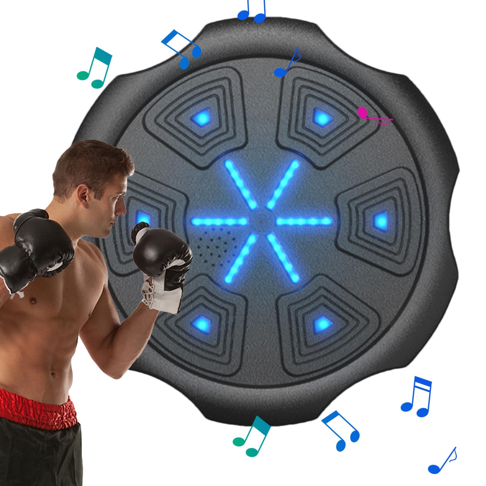 Macchina Da Boxe Musicale Pannelli Digitali Da Parete | Punching Ball Elettronico Musicale Pannelli Da Pugni Ricaricabile 2000mAh Per Adulti Allenamento Concentrazione
