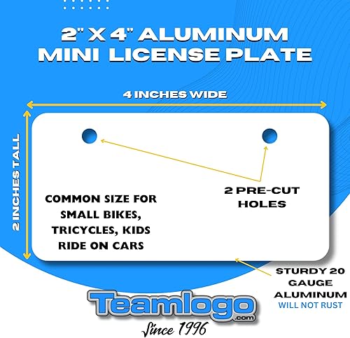 Miniatura 2 de Placa de matrícula personalizada de Utah de 2 x 4 pulgadas (pulgadas) de aluminio. Añade tu nombre, texto o números. Gran tamaño para bicicletas,