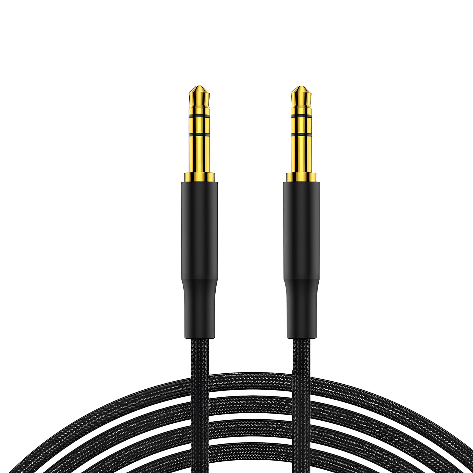 MOXYOY Aux Cable, 1M Nylon Braided Male Stereo Jack To Jack Audio Cable for Headphones, iPhone, iPad, Home/Car Stereos