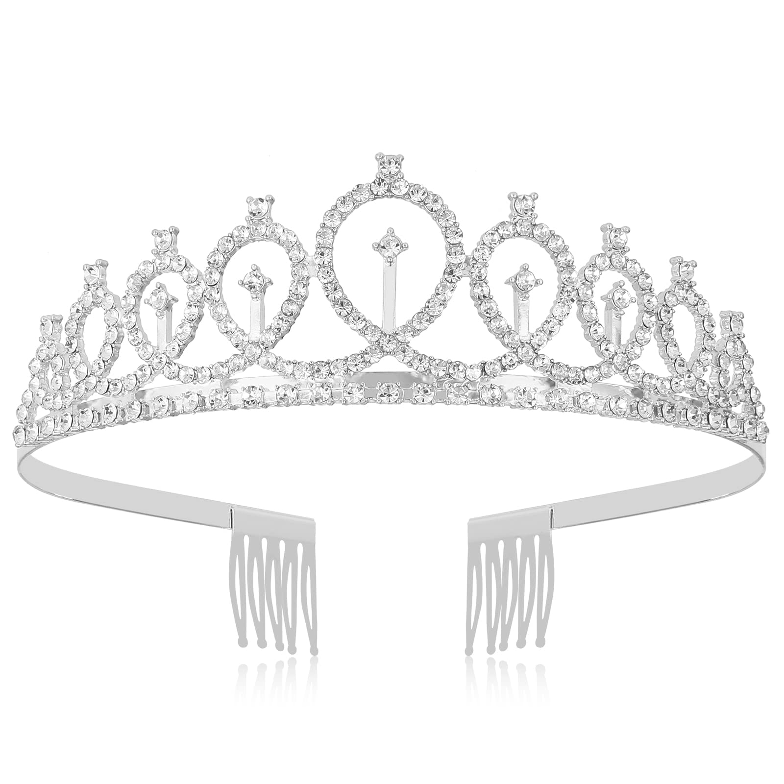 Sibba Tiaras Corona De Princesa Cristal Con Diamantes ImitacióN Novia Diadema Boda Accesorios Cabello Mujeres Mujeres Regalos DecoracióN CumpleañOs GraduacióN Vacaciones Fiesta Celebración