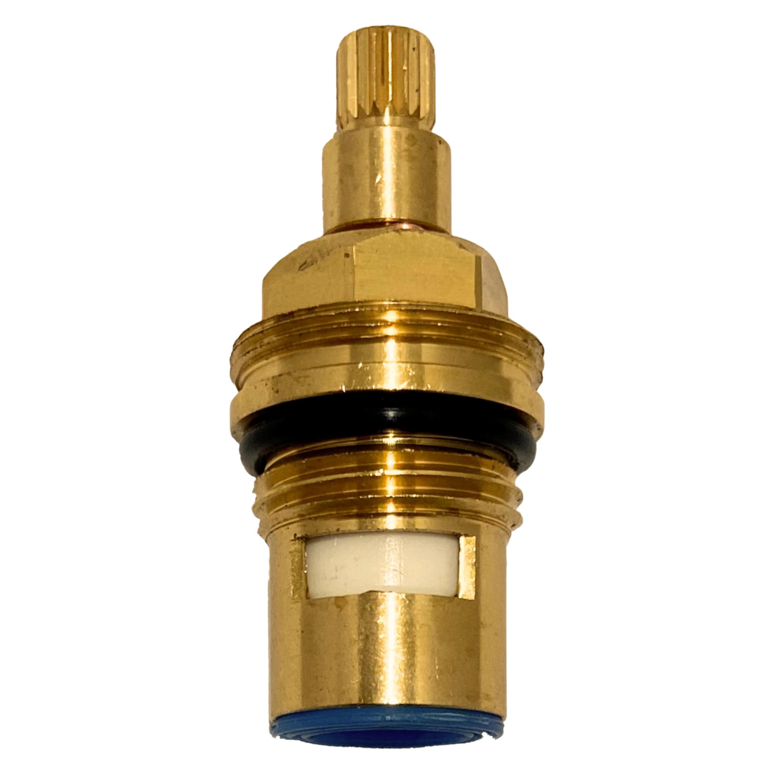 Mixer Tap Cartridge Replacement Tap Valves for Paini, Bristan, San Marco - 1/2" 7.6mm x 20 Spline, 52mm Total Cartridge Length Valve Ceramic Tap Spares Repair Reviver Kit Gland Hot and Cold (1 Blue)