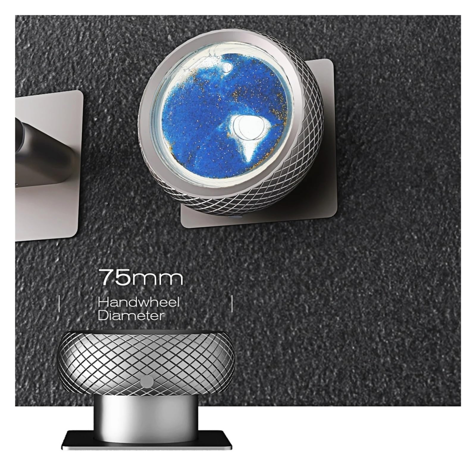 Rubinetto per lavabo a LED dorato a parete, miscelatore caldo freddo con display digitale a 2 fori,Sicuro e affidabile(Gun Grey)