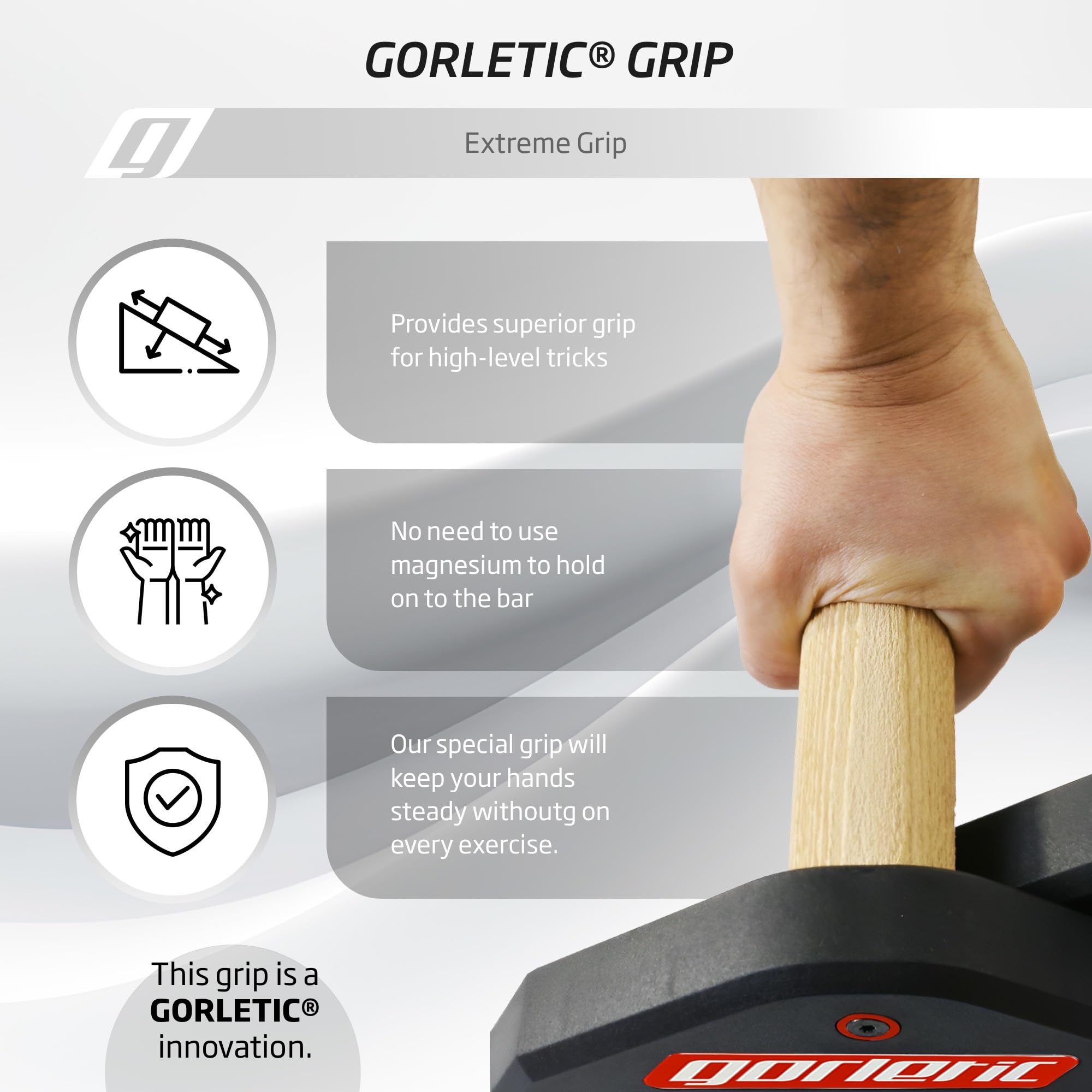 LowFit PRO Gorletic Calisthenics Parallettes - Parallele da ginnastica, facile da trasportare, testato dall'atleta, design magnetico di qualità.