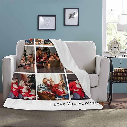 Miniatura 4 de Mantas personalizadas con fotostexto, manta divertida personalizada para hija, hijo, esposa, marido, parejas, hermana