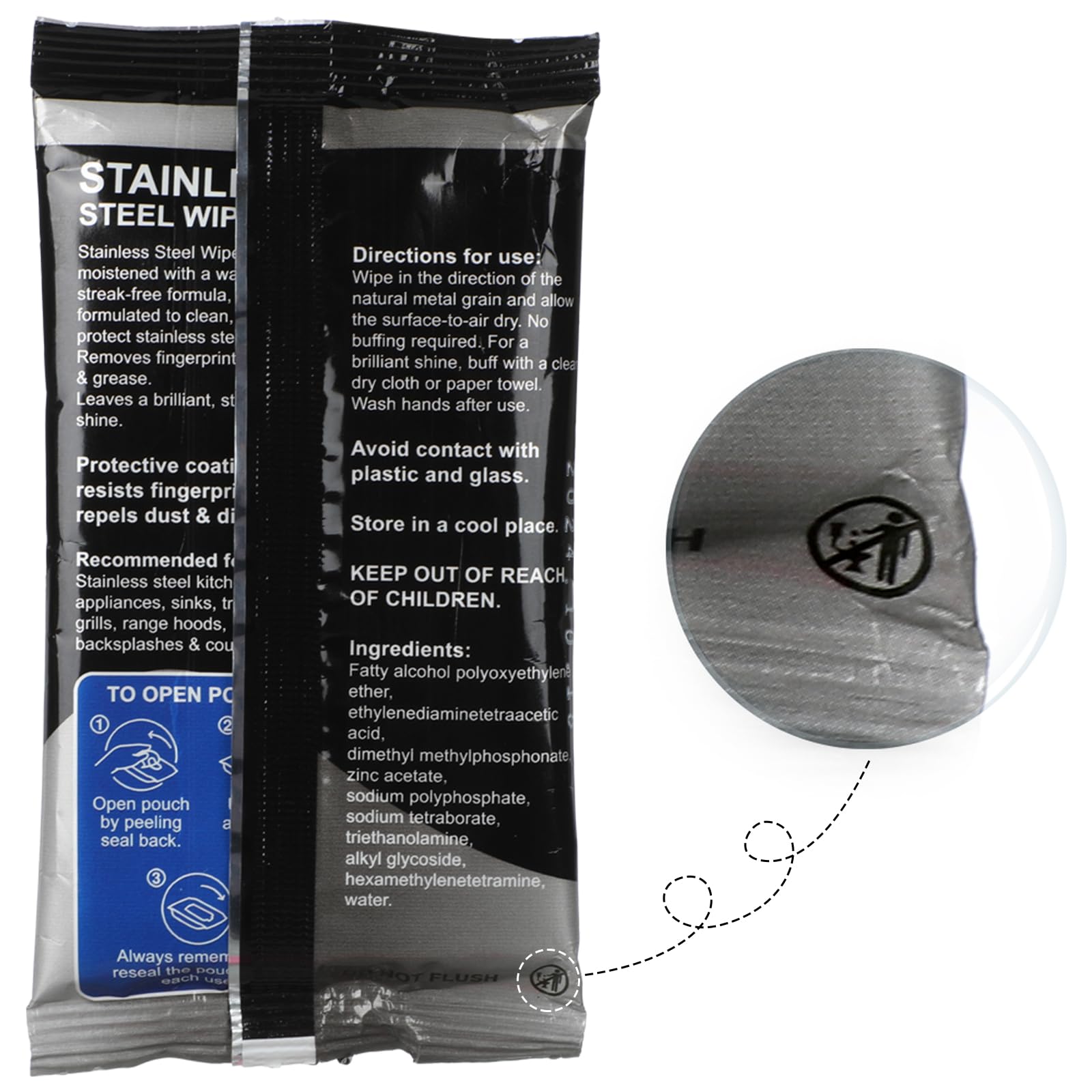 Paquete de 60 toallitas limpiadoras de acero inoxidable para limpiar y pulir electrodomésticos para electrodomésticos, incluyendo horno, refrigerador, lavavajillas, microondas y parrilla