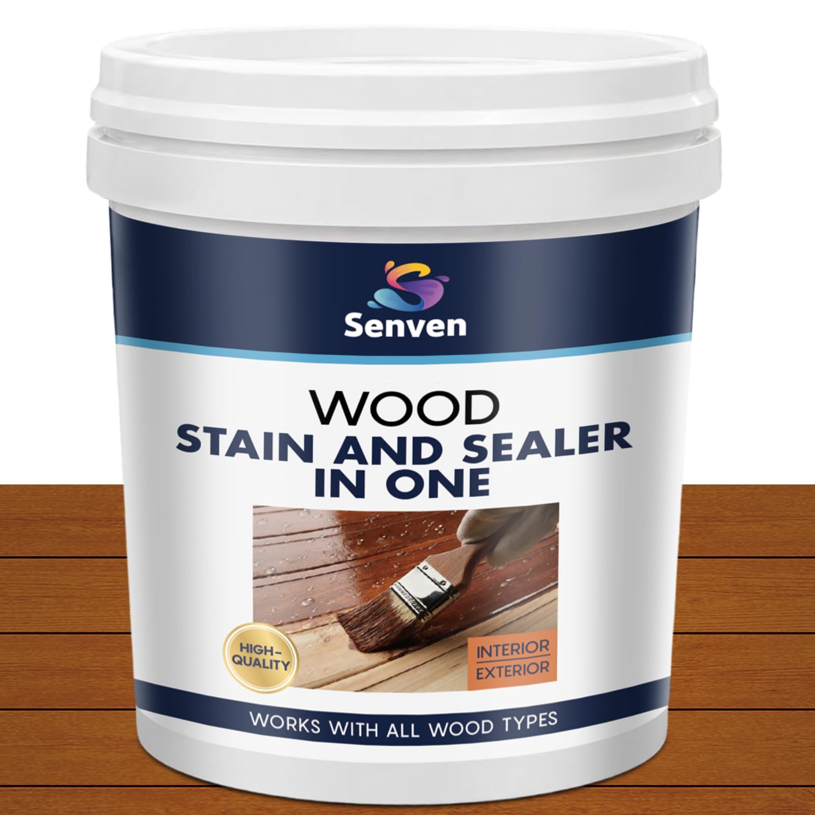 Wood Stain and Sealer in One, Water Based Non-Toxic, Fast Dry, Waterproof Interior &amp; Exterior Wood Stain &amp; Wood Sealant for Furniture, Decks, Fences, Cabinets, Pergolas, Wood Siding, 35oz, Pecan