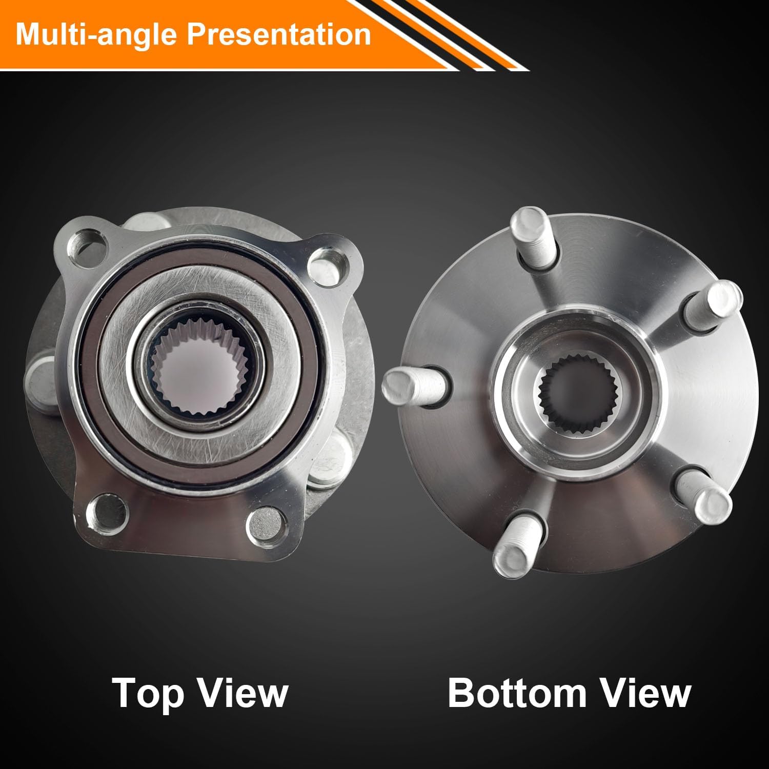 513220 Front Wheel Hubs & Bearings Assembly Set Replacement for 2005-2014 Subaru Outback, for 2005-2014 Subaru Legacy 5 Lugs Bolts with ABS, Wheel Bearing Hubs Replace OE# BR930473 HA590118 28373AG00A