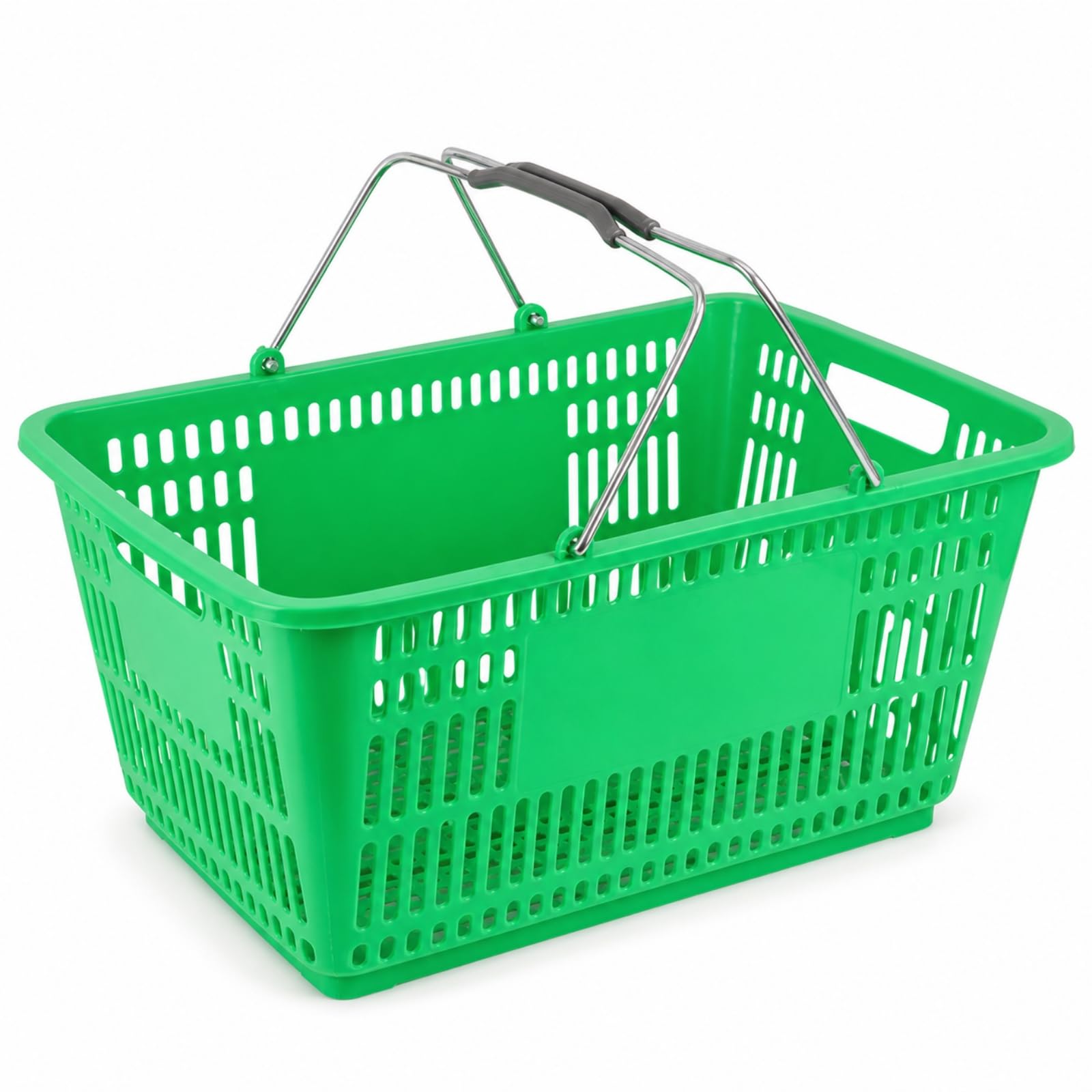 Supermarkt-Einkaufskorb Stabil Einkaufskorb mit Tragegriff Tragekorb für Einkauf, Küche, Grün, Groß