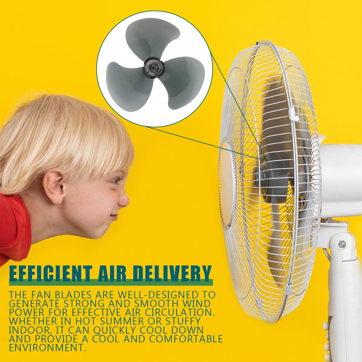 Cuchillas de ventilador de plástico de 16 pulgadas, ventilador universal para el hogar, ventilador de mesa, repuesto de aspas de ventilador eléctrico, accesorios generales para ventilador 5