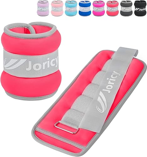 Vista 16 de Pesas de tobillo de 1/2/3/4/6/8/10/12/20 lb, 1 par de pesas para muñecas, piernas y brazos para mujeres, hombres y niños con correas ajustables