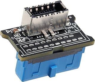 Computer Mainboard USB 3.0 Front 19PIN to 3.1 Type-C Front Panel Header Type-E Adapter 20 to 19 Pin Expansion Card
