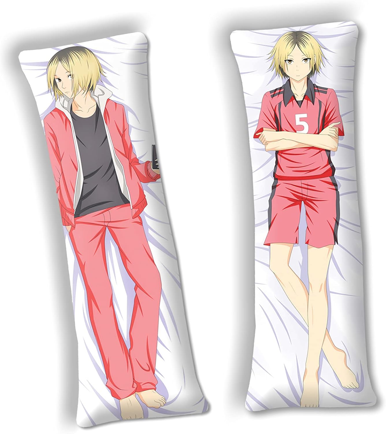 Haikyuu Nekoma High Kenma Kozume Body Pillow Cover Anime Uncensored Anime Pillowcase Boy 59 x19.6 inch Peach Skin