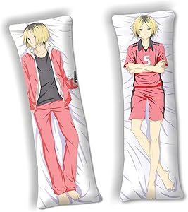Haikyuu Nekoma High Kenma Kozume Body Pillow Cover Anime Uncensored Anime Pillowcase Boy 59 x19.6 inch Peach Skin