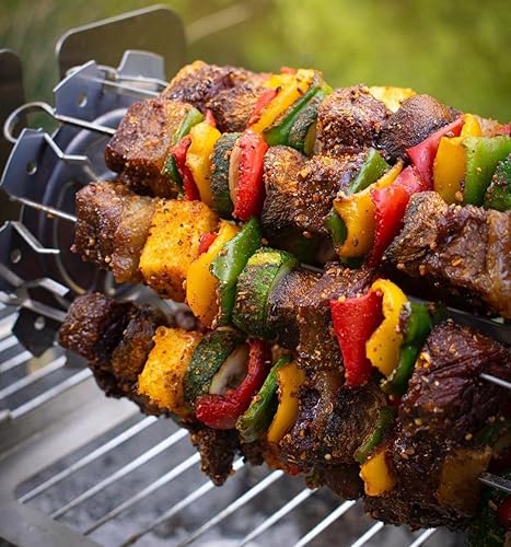 Miniatura 39 de ROTO-Q 360 Kit de asador universal inalámbrico para parrillas, hornos y ahumadores, asador de asador de viento no eléctrico, barbacoa de gas o Negro