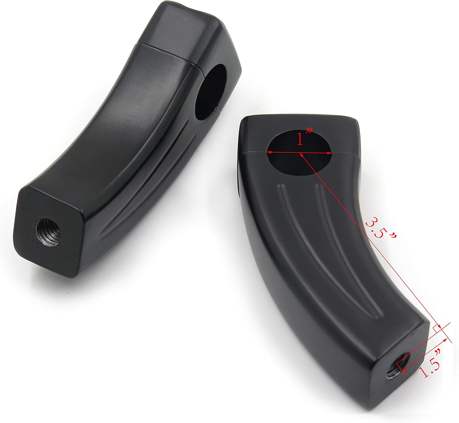 SMT MOTO Motorcycle Black Handlebar Pullback Risers For
