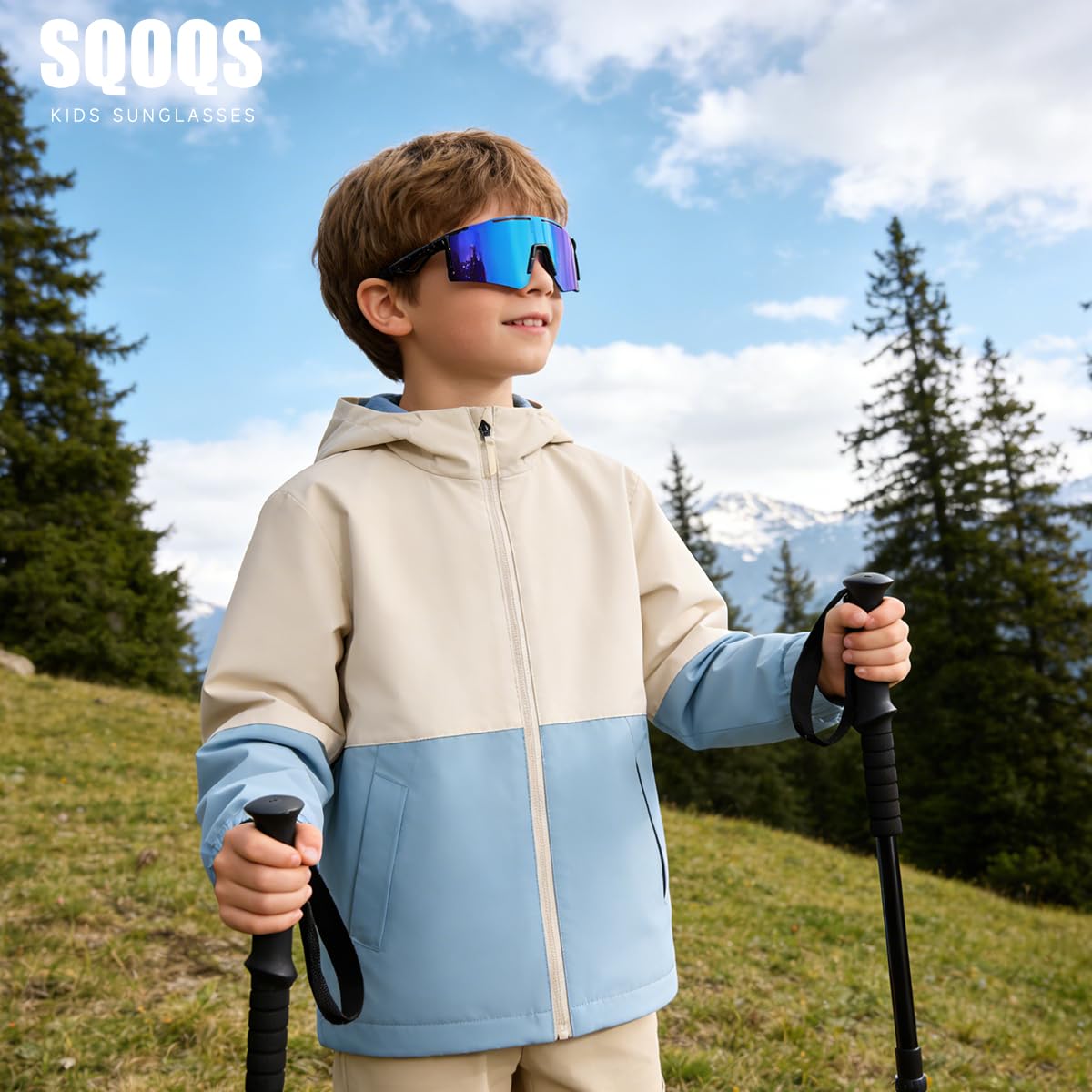 Confezione da 3 occhiali da sole per bambini, da baseball, per ragazzi e ragazze, per softball, ciclismo, sport, protezione UV400