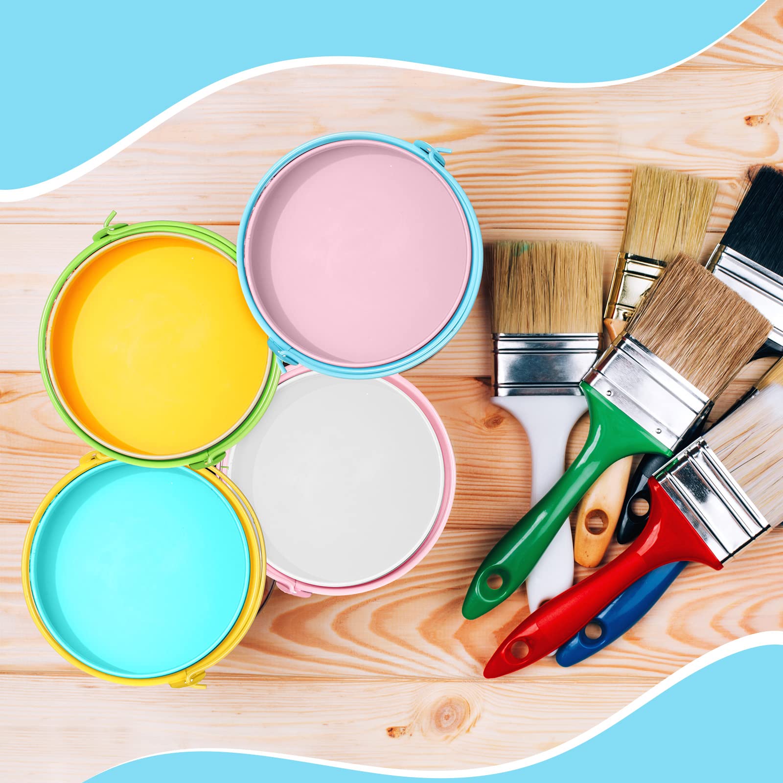 Therwen 24 Pieces Small Metal Buckets with Handle Colored Galvanized Bucket Round Metal Pail for Kids Classroom Candy Crafts Christmas Halloween Thanksgiving Party Favor (4.3 Inch)