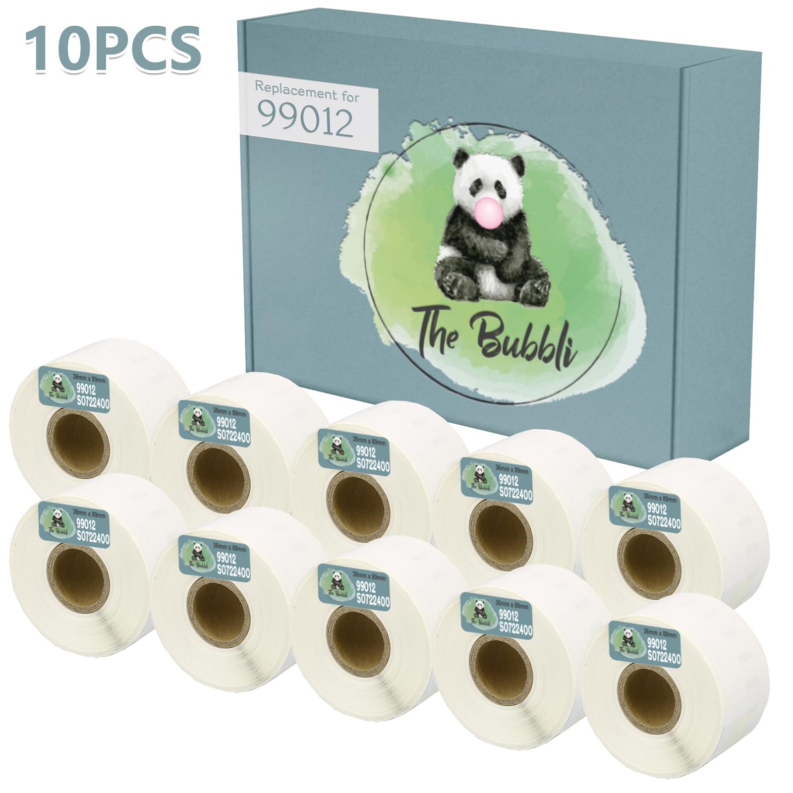 36x89mm Address Shipping Mailing 99012 Labels, Self-Adhesive, Compatible with LabelWriter XL450 400 330 320 310 Twin Turbo Duo 450 430 420 400 240 220 200 120 100 Pro Plus, 10 Roll (2,600 Labels) — image 1