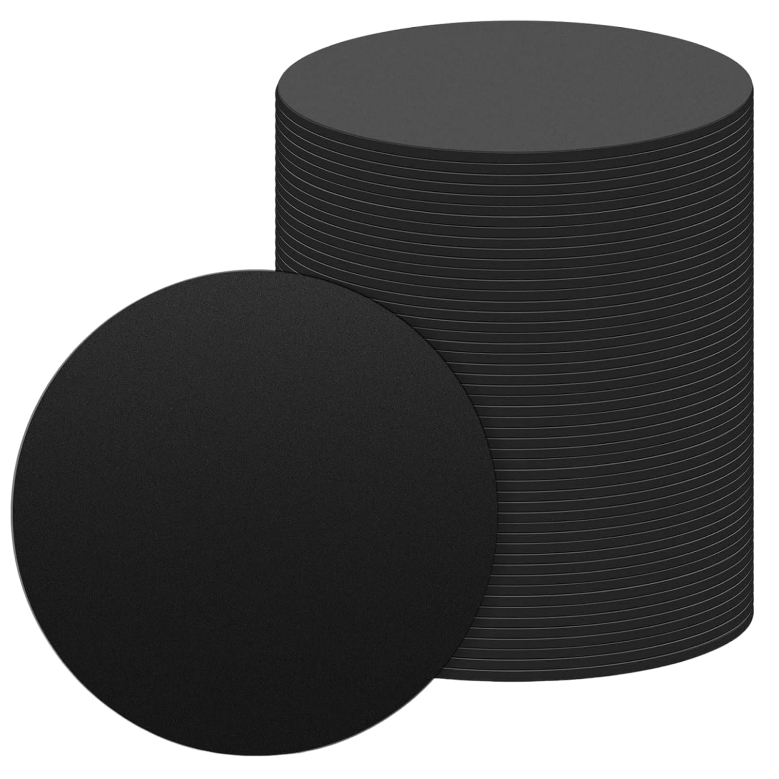 Patins antidérapants de billard en caoutchouc noir de 7,6 cm de diamètre - Lot de 50 pièces
