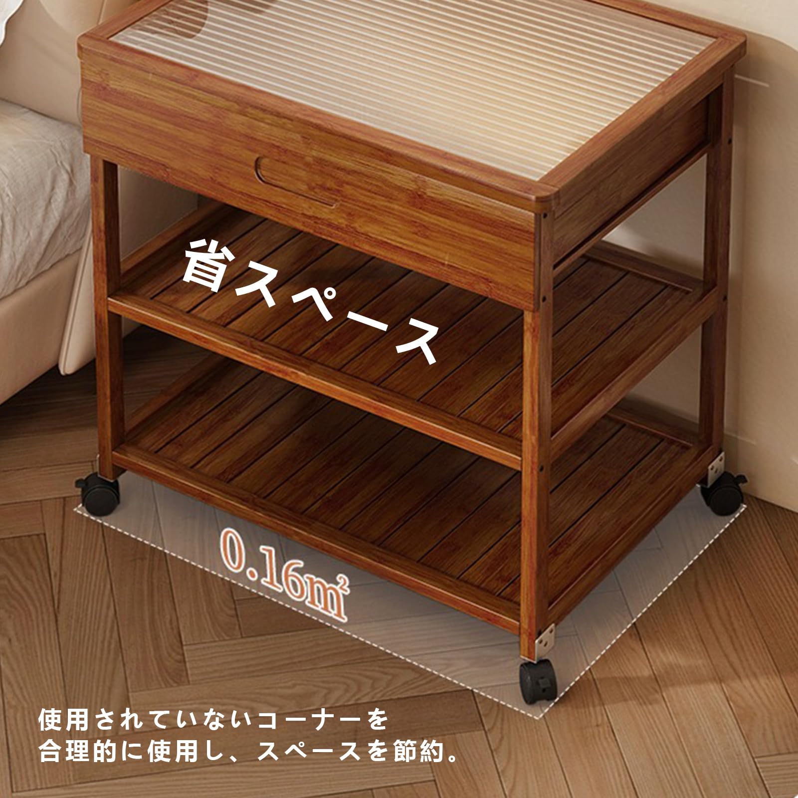 Amazon.co.jp: ナイトテーブルベッドサイドテーブル ベッド横 テーブル