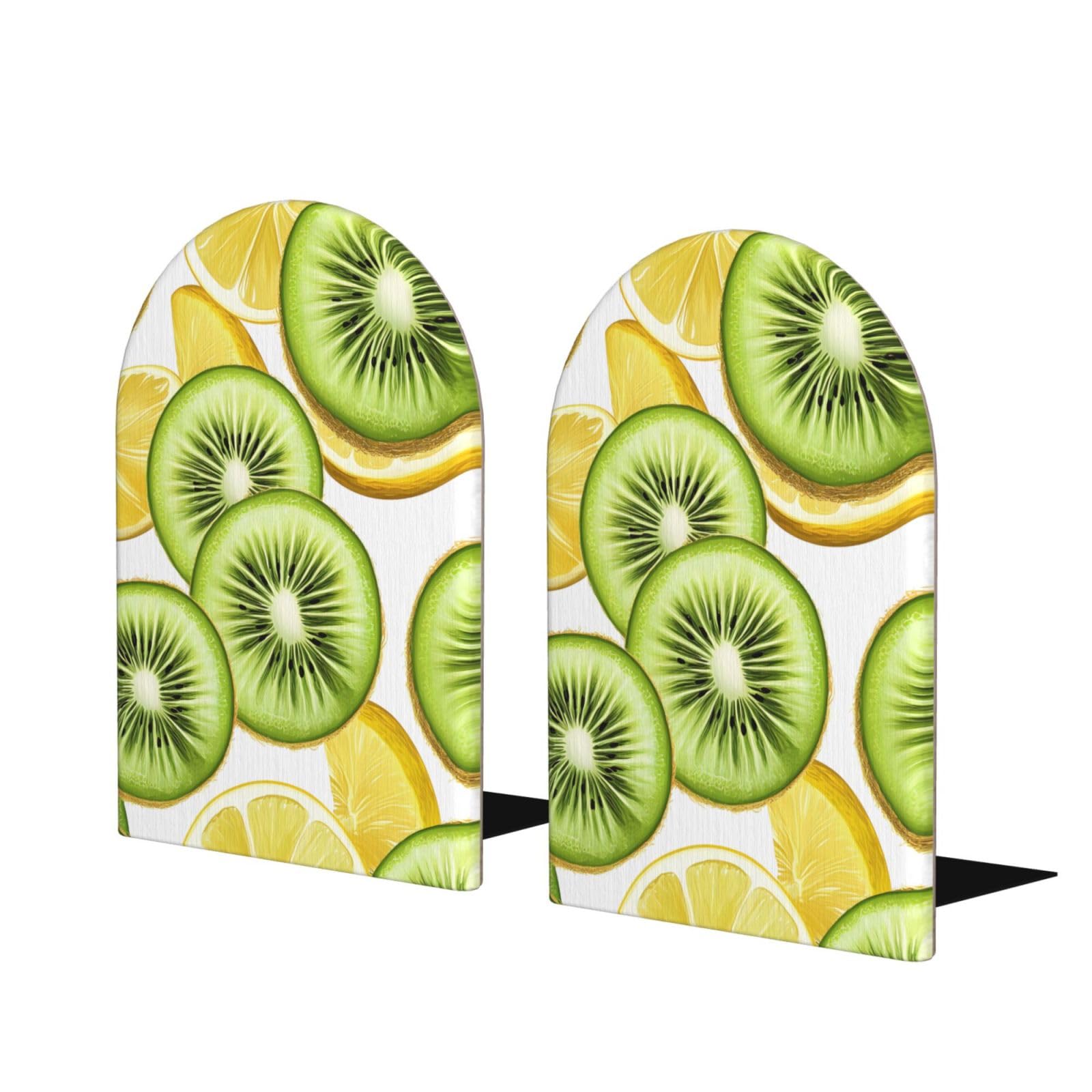 Serre-livres kiwi citron antidérapant pour stopper la chute des livres