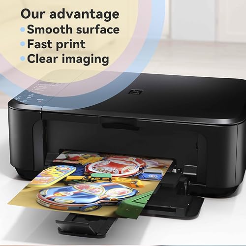 Miniatura 4 de 50 hojas de papel fotográfico, papel fotográfico prémium de 5 x 7 pulgadas para imagen de impresora, papel de alto brillo para impresora, papel de