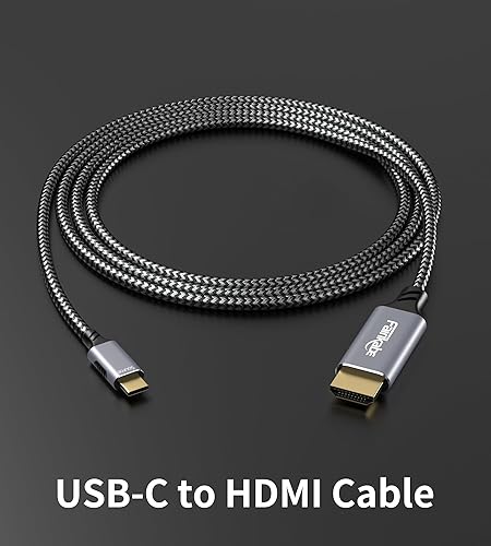 Miniatura 8 de fairikabe Cable USB C a HDMI 4K a 60Hz, cable USB tipo C a HDMI de 6.6 pies compatible con Thunderbolt 3, para MacBook ProAir, iPad Pro 20202021,