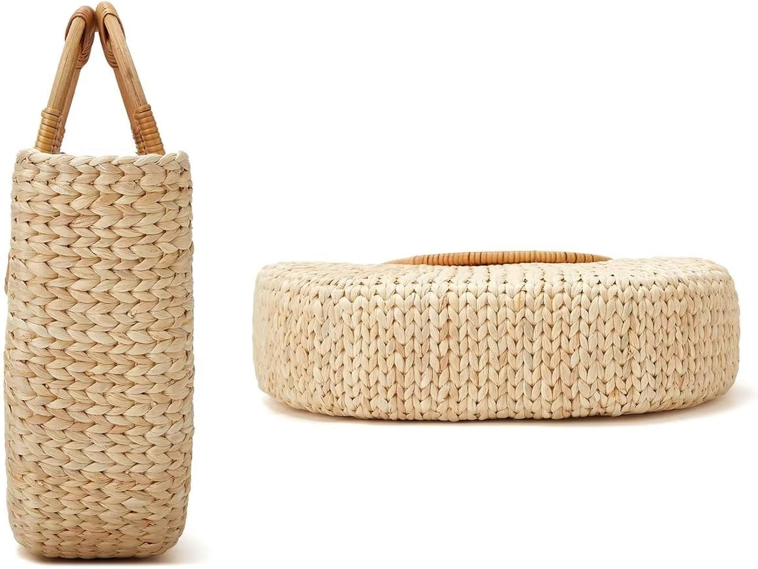 Women Girl HandmadeTote Bag Straw Hobo Handbag Fashion Woven Top Handle Bag Shoulder Bag Beach Purse Moon Bag Bucket Bag 2026 Summer