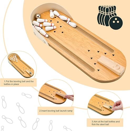 Miniatura 3 de Regalos de elefante blanco para adultos, juego de mini juego de bolos de mesa, rellenos de calcetines, regalos divertidos de Navidad para hombres,