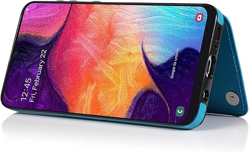 Vista 34 de Funda de teléfono para Samsung Galaxy A50 con protector de pantalla de vidrio templado y tarjetero con soporte para tarjetero, accesorios de cuero