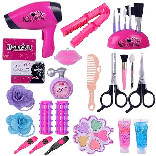 Miniatura 3 de Topoo Muñeca de cabeza de peinado para niñas, juego de maquillaje de peinado con accesorios de peinado para niños tipo C