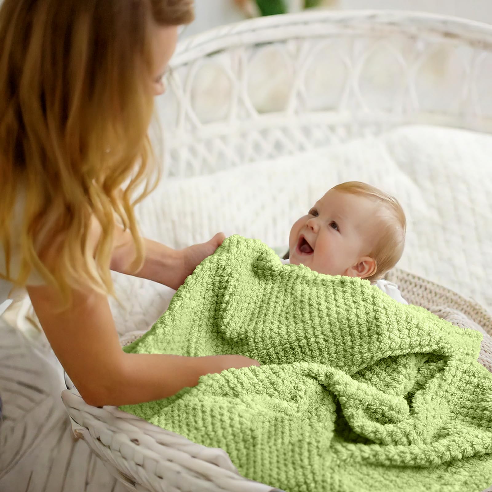Soft Milky Plush Baby Blanket - 40x40 Inch Hypoallergenic Newborn Blanket For Crib, Stroller & Gifting - View #7